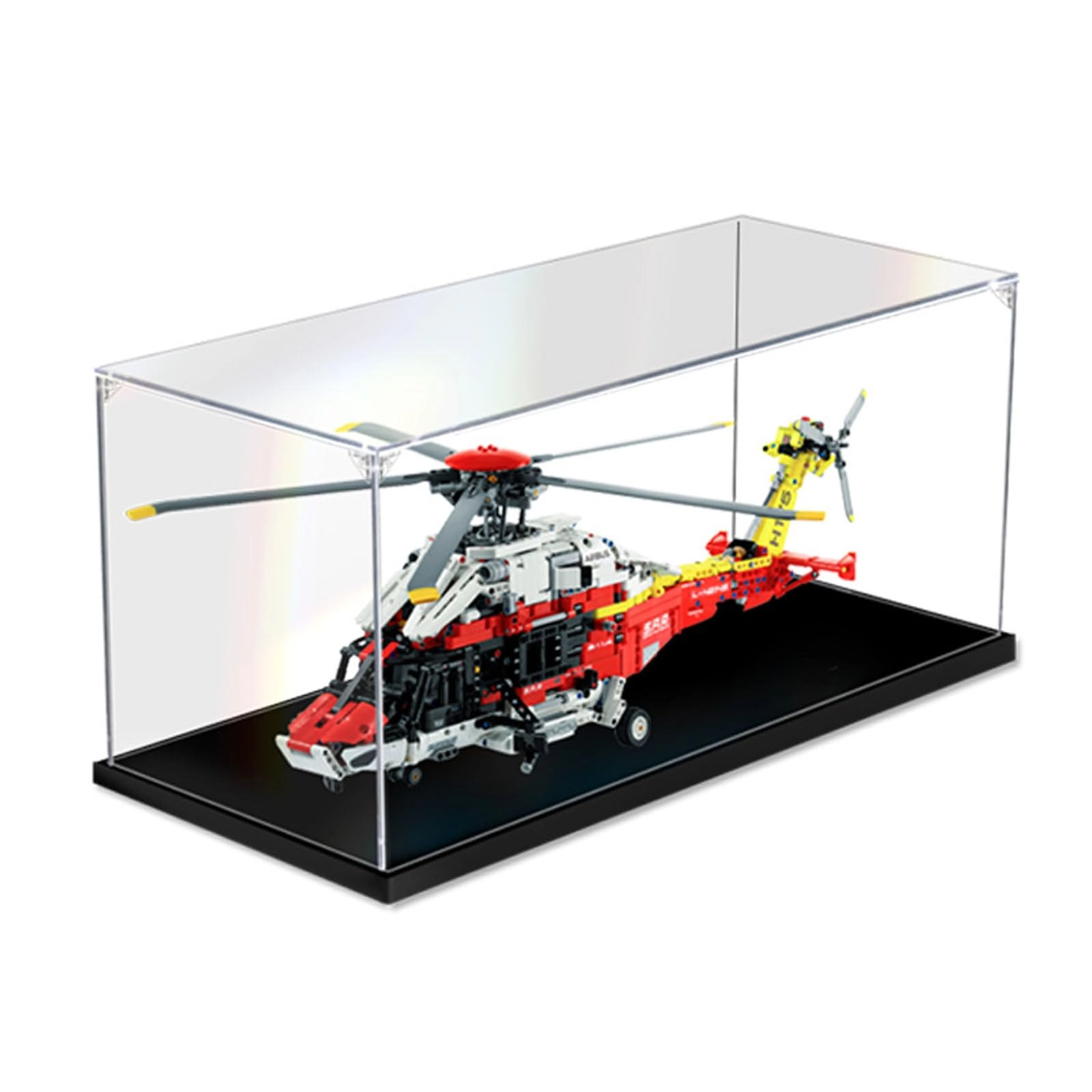 TIANQING Acrylic Display Case for LEGO 42145 Airbus Rescue Helicopter - 3mm thickness