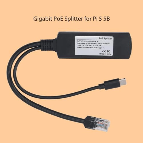 PoE Splitter - 44-57V One output RJ45 IEEE 802.3af/at 10/100/1000M