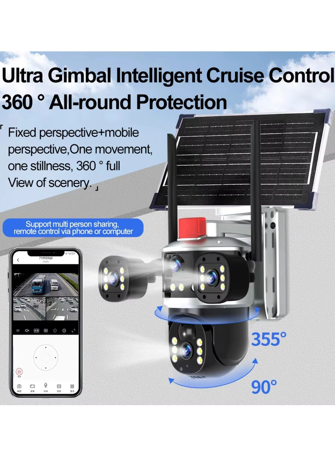 Solar Camera with Streetlight