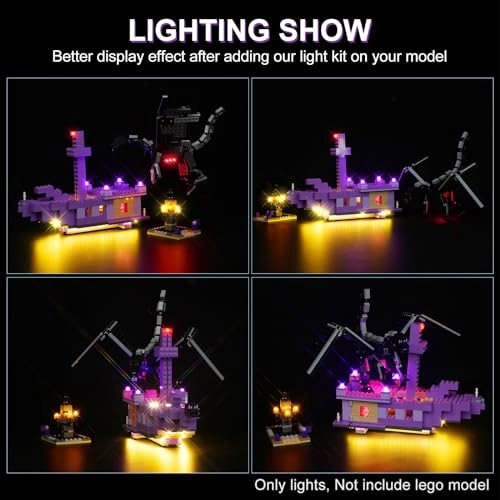 Light Kit for LEGO The Ender Dragon and End Ship 21264