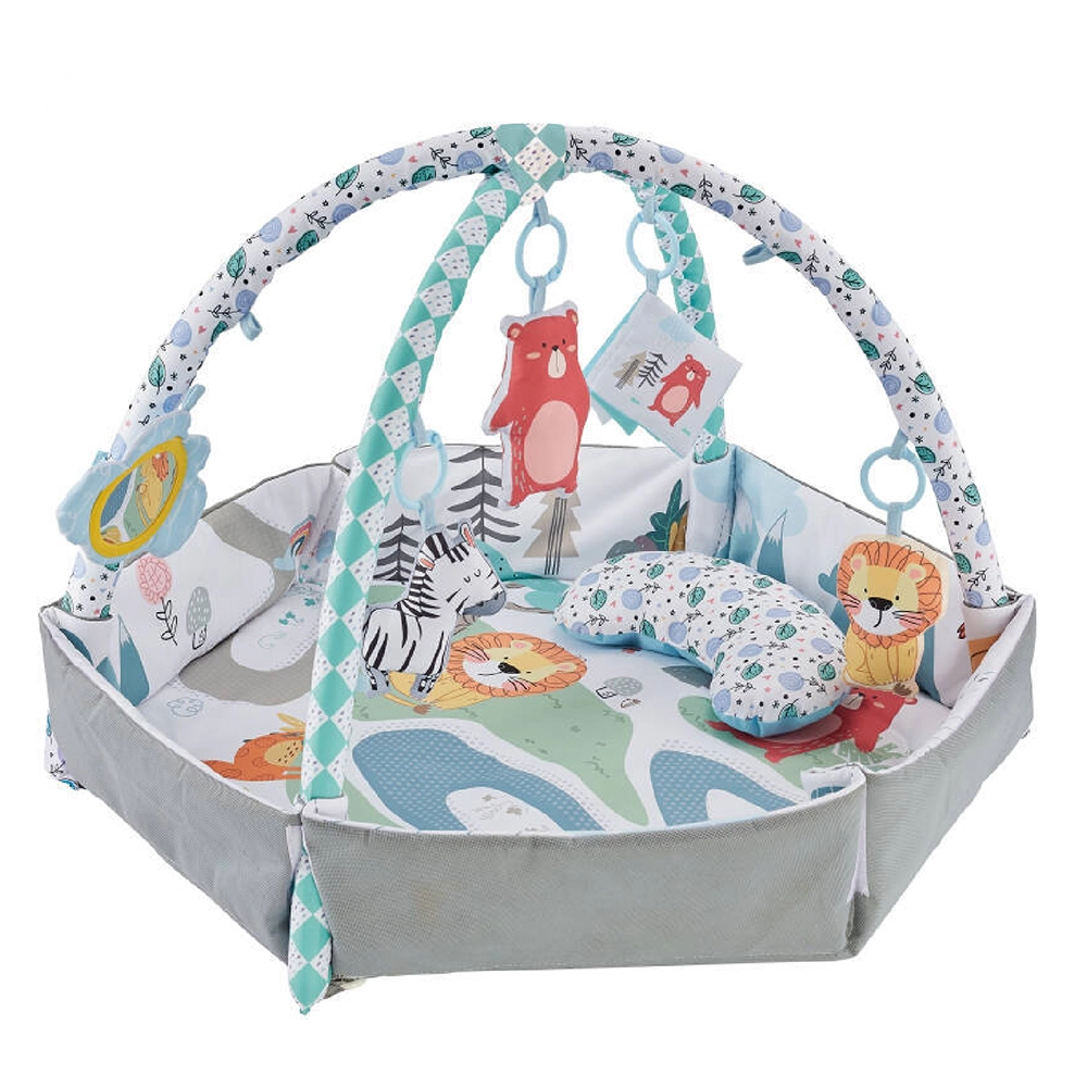 Oval Jungle Friends Playmat - 0 month