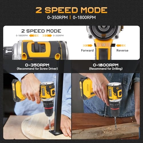Brushless Compact Drill - 2 * 2000mAh