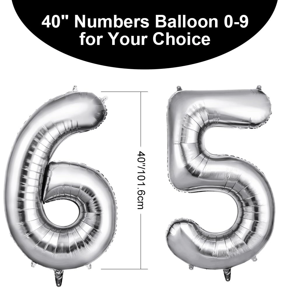 Number 65 Balloons - 2 Birthday