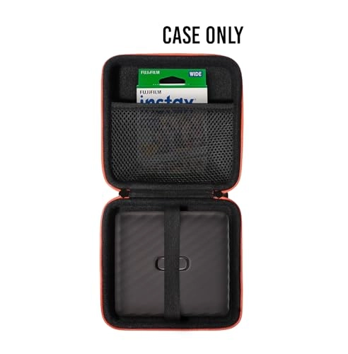Portable Photo Printer Case - 14.61 x 13.97 x 5.08 cm Fujifilm Instax Link Wide Printer Semi-hard carrying case