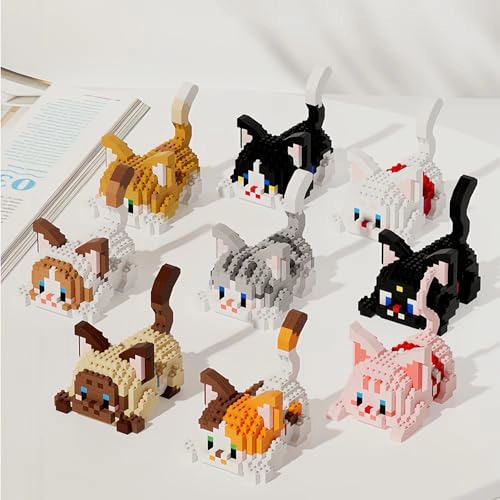 Micro Animal Building Bricks Cat - Black Cat 1 pcs