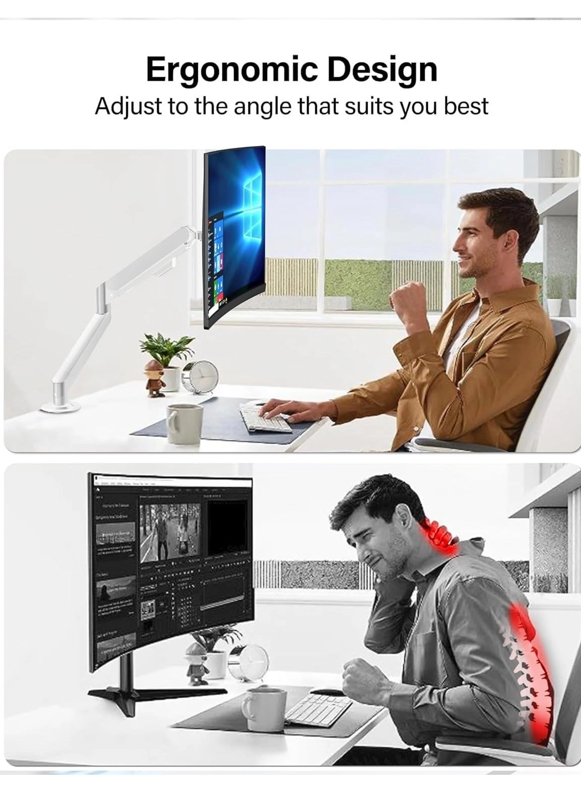 Single Arm Stand - 17 to 30 Inch VESA 75x75mm 100x100mm