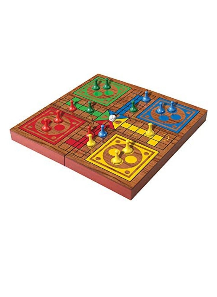 Folding Wood Ludo Set