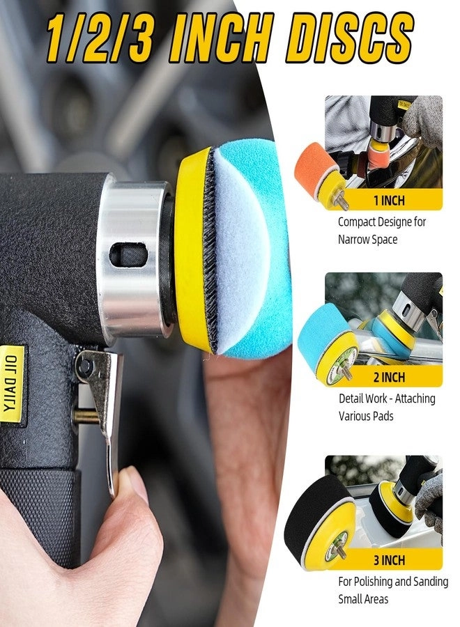 Mini Random Orbital Air Sander - 1'' 2'' 3'' High Speed Pneumatic Bundle
