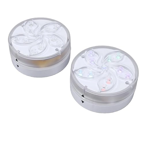 Submersible LED Pool Lights - Battery Powered RGB Color Changing 2pcs