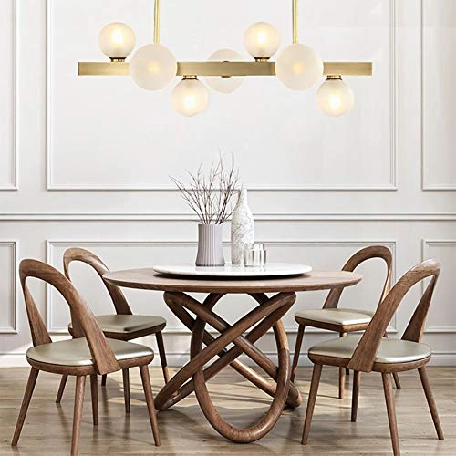 G9 Nordic Handmade Glass Capsule Chandelier - 7 head Gold clear glass