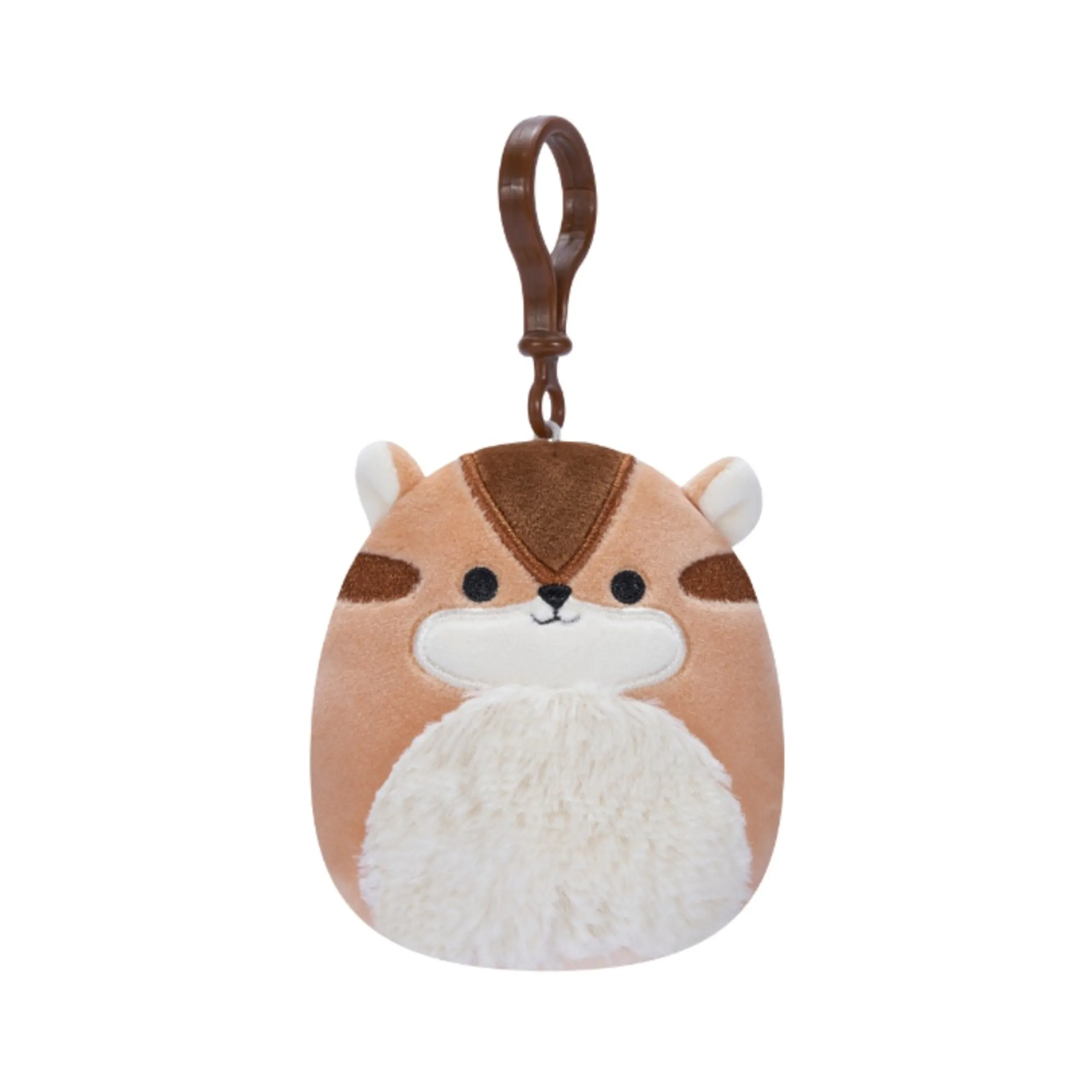 Squishmallows Melzie - Clip-on 3.5 Inch Brown Chipmunk