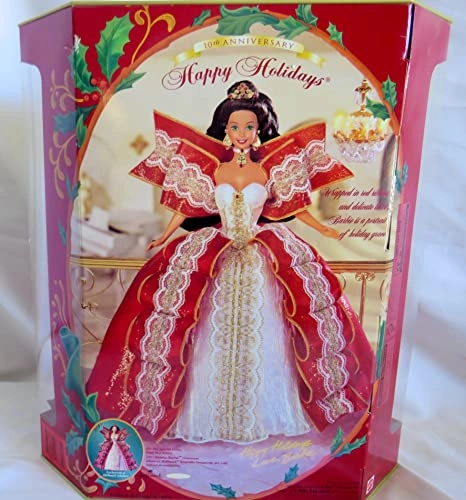 Barbie Happy Holidays 1997 - Brunette 10th Anniversary Ages 4+