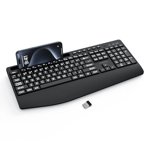 Large Print Wireless Keyboard - Wireless