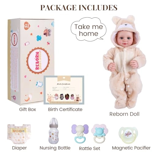Reborn Baby Doll - 17 Inch Vinyl Cotton Girl Ages 3+