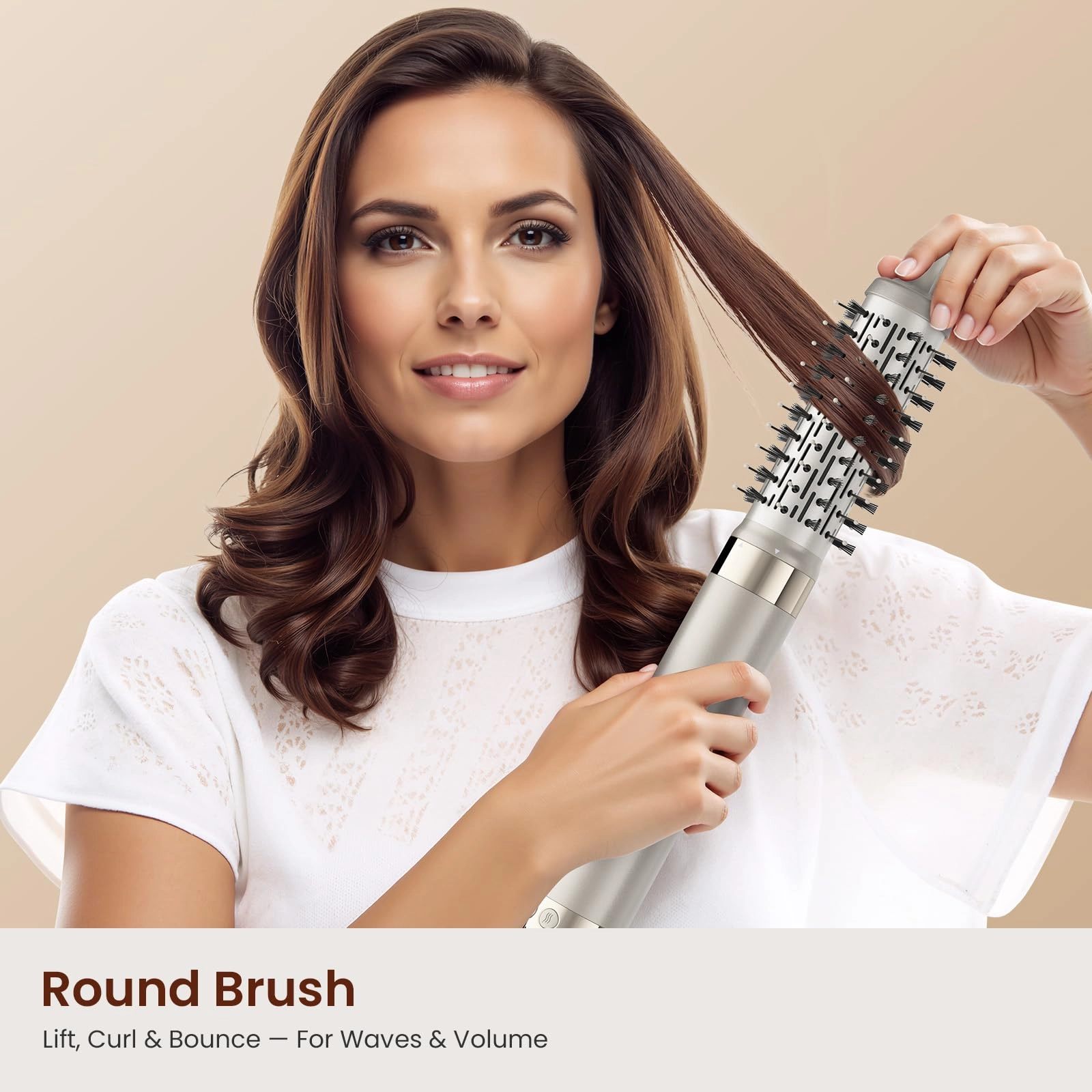 5-in-1 Hot Air Styler - 110,000 RPM Champagne White