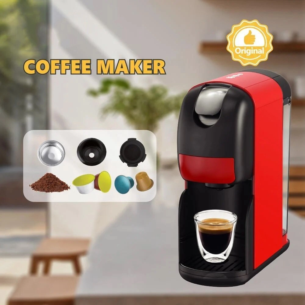 Pump Capsule Coffee Maker - 20-Bar pods & ground coffee