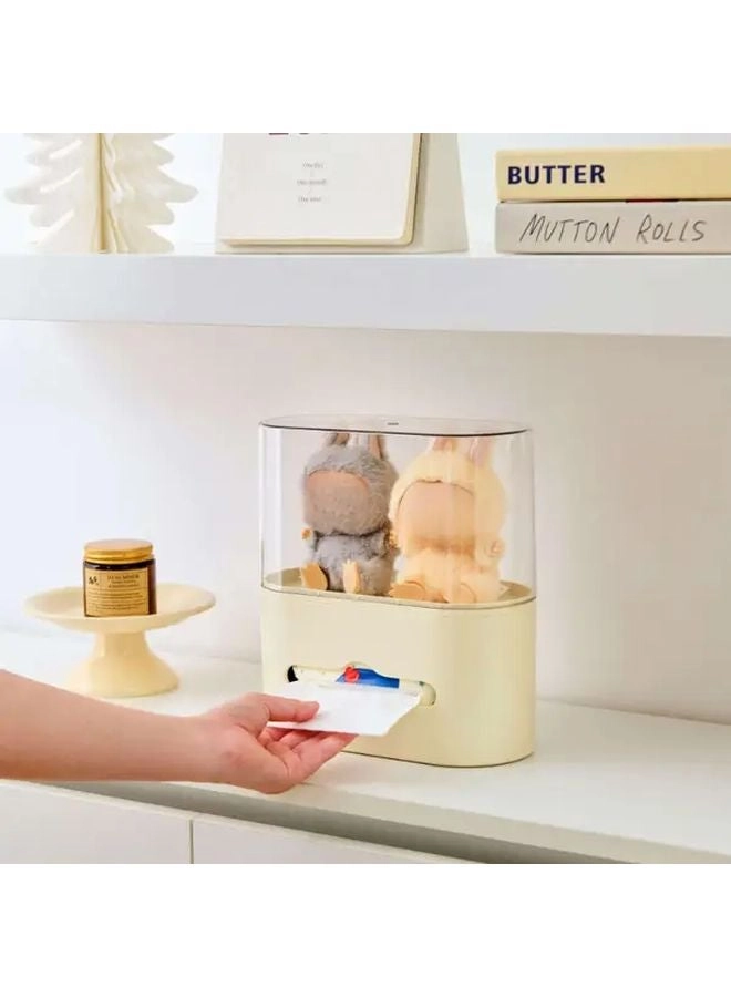 Generic Doll Display Case - Wall-mounted Cream Color Clear PVC Window