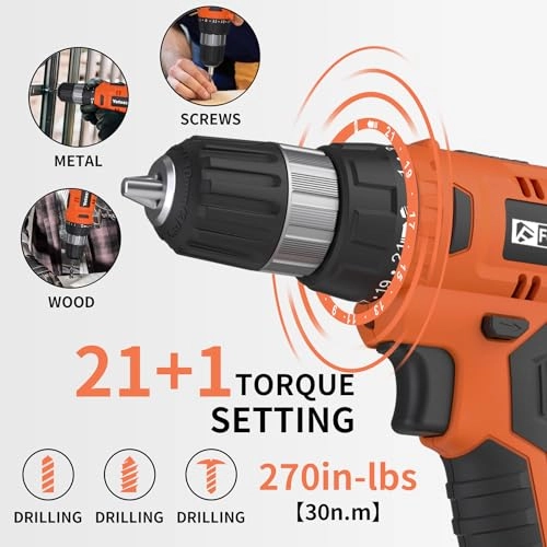 Cordless Drill Set - 2 Amp Hours 20 Volts