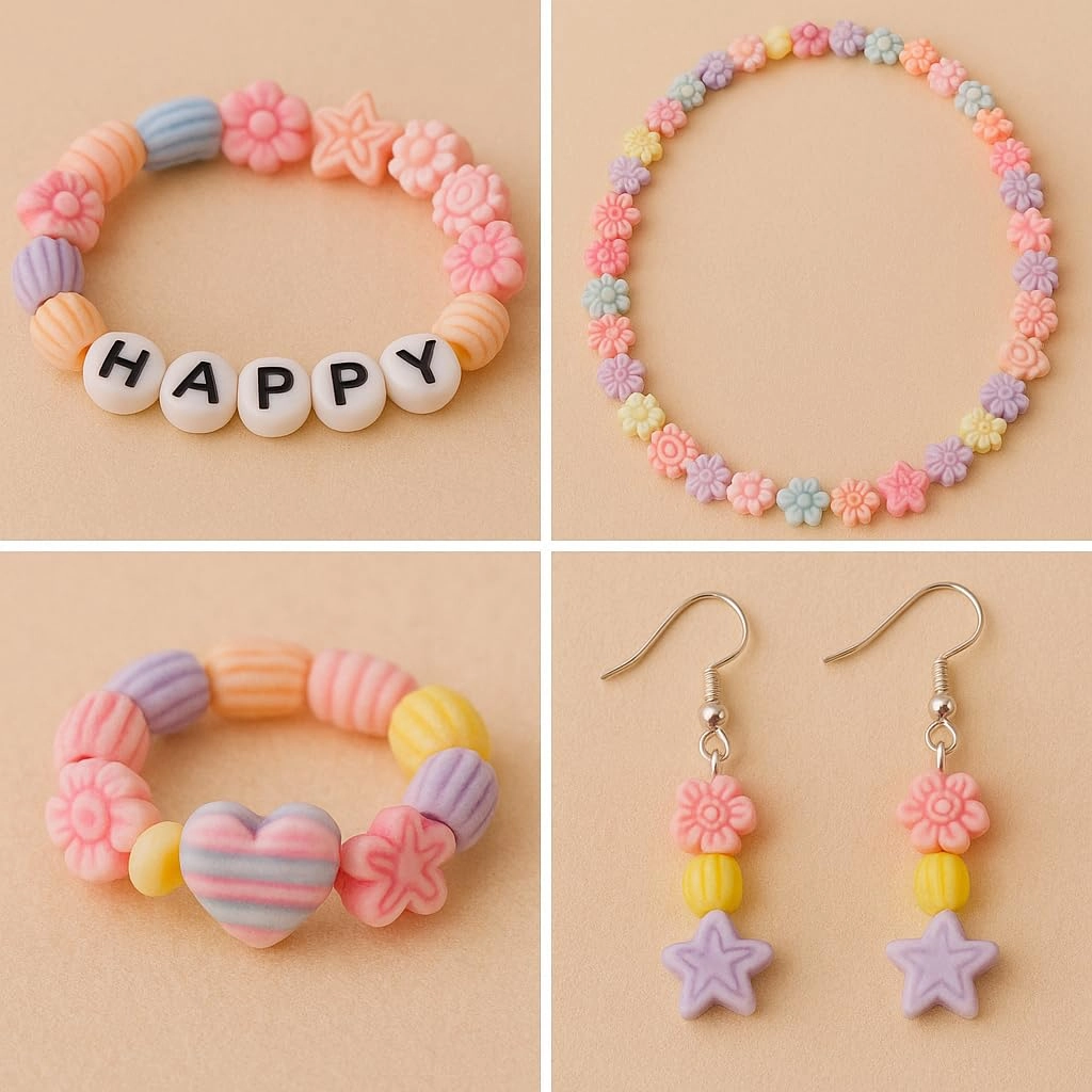 Bracelet Making Kit - 12 Types 10m Elastic Thread