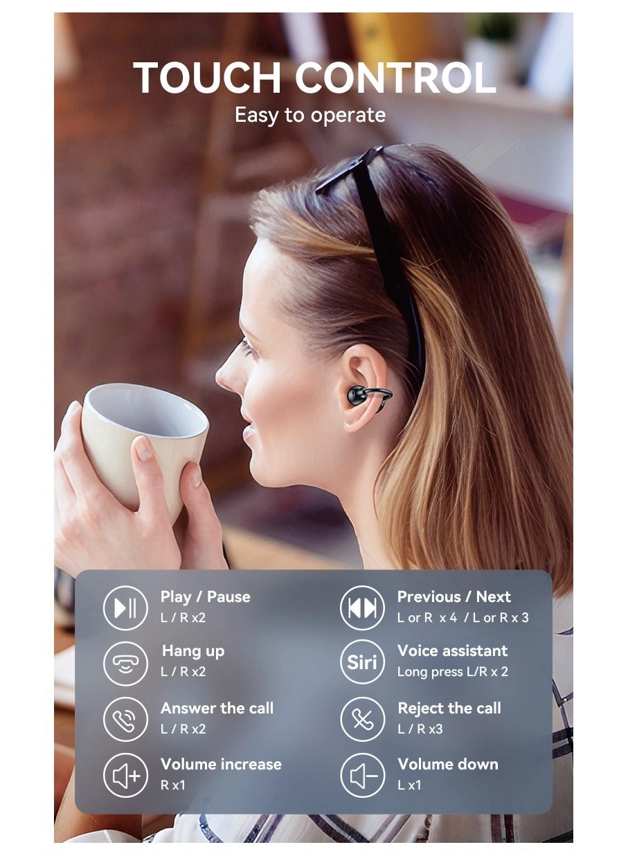 Open Ear Clip-On Earbuds Wireless Earbud