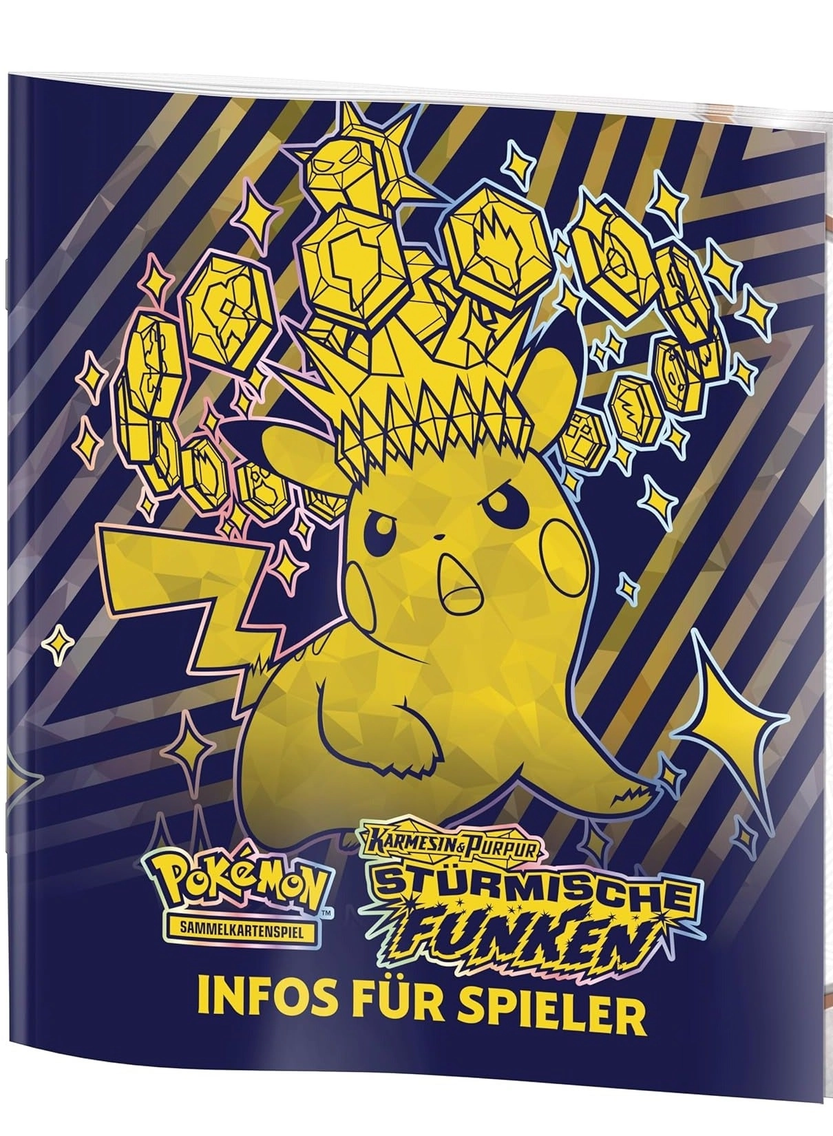 Top Trainer Box Crimson & Purple - Stormy Sparks - 1 Full Screen Promo Card 9 Booster Packs Premium Accessories