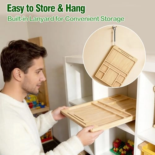 Building Baseplate Table Tray for LEGO - Wood