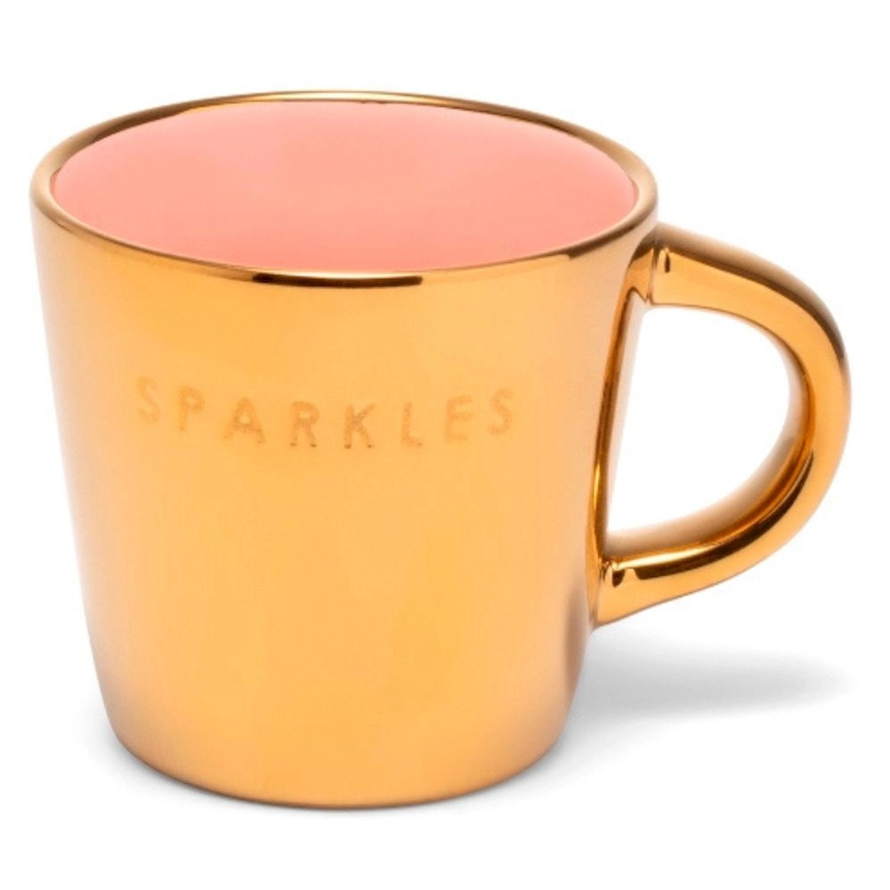 VONDELS Sparkles Ceramic Espresso Cup - Gold Pink - 80 ml