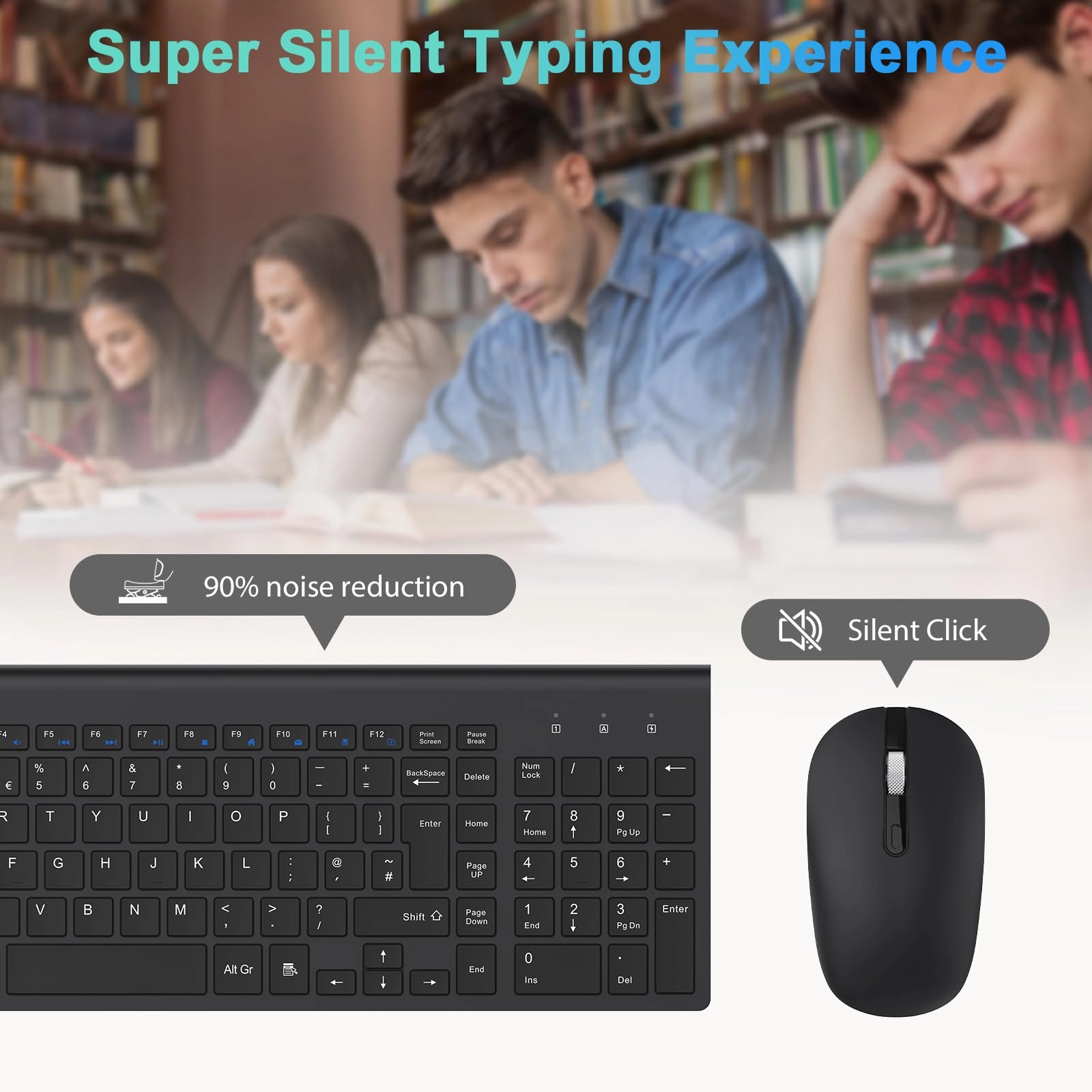 Wireless Keyboard Mouse Combo - UK Wireless
