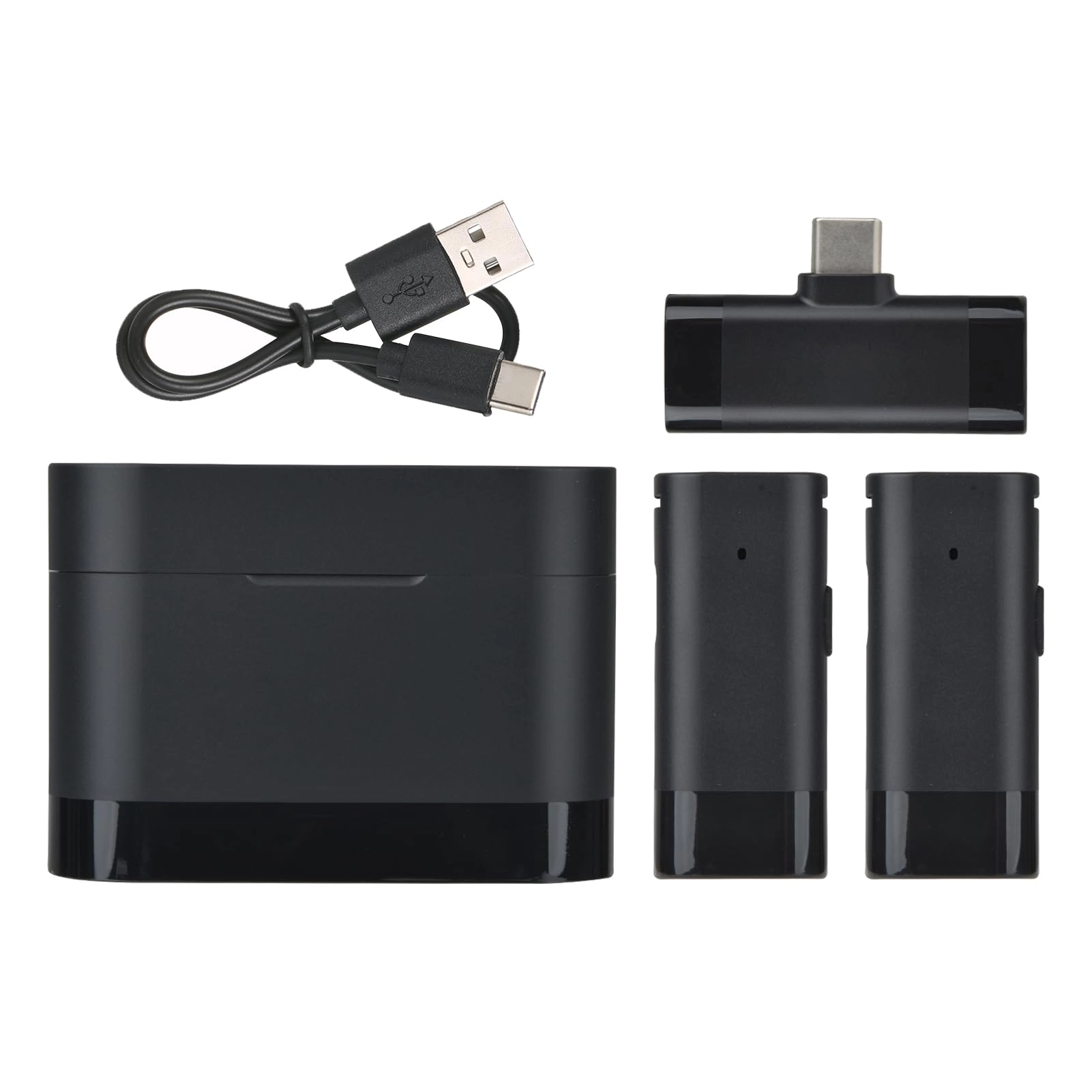 Wireless Clip on Microphone - 2 Transmitters 2.4G