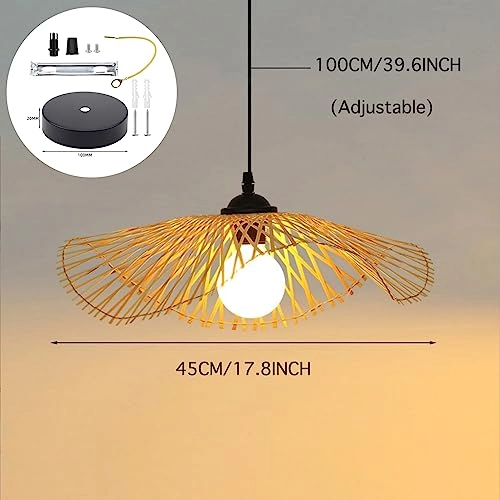 Bamboo Pendant Light - 45 cm 100 cm E27