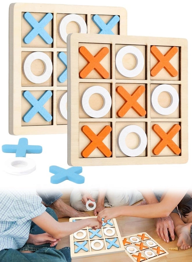 Generic Noughts and Crosses - Wooden 2 Pack