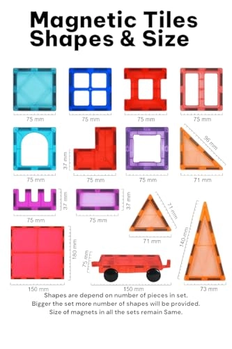 Magnetic Building Tiles - 50 pcs