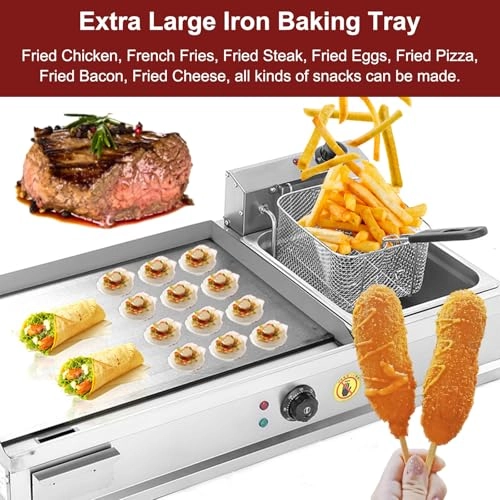 Electric Griddle - 35 x 40cm Deep Fryer