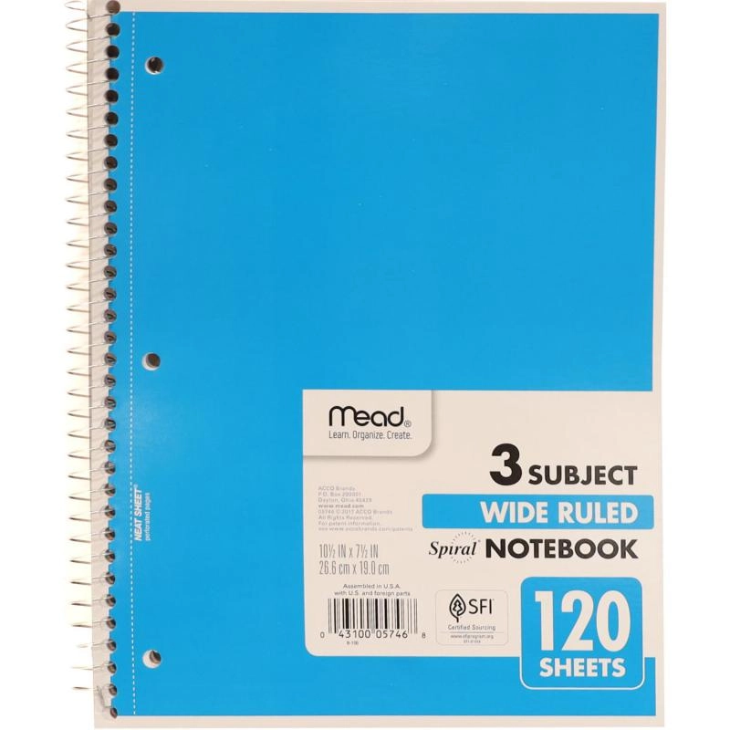 Notebook 8 X 10.5 in Spiral - Lined 70 Sheets