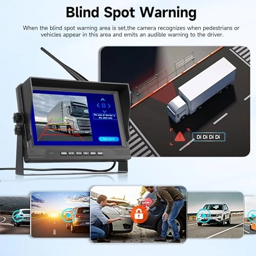 Wireless Rear Camera + Wireless Color IPS Monitor - Night Vision Wireless 720P