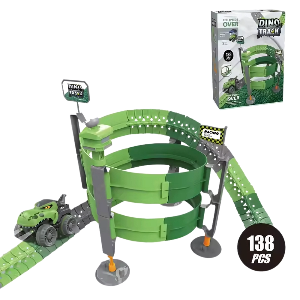 Orbital Dino Track Vehicle Playset - 138 pcs