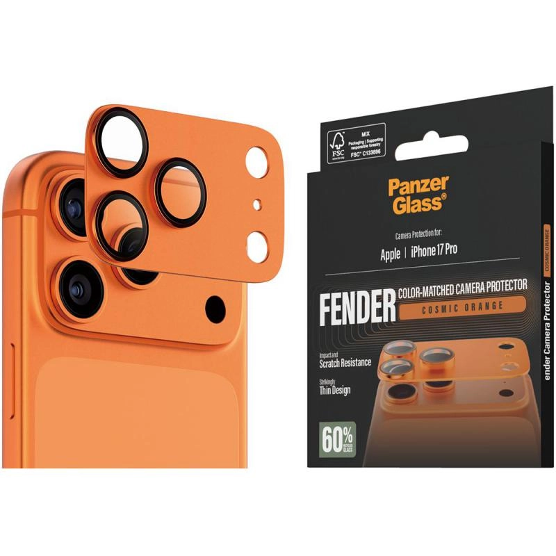 PanzerGlass Fender Camera Protector - Full Frame Silver iPhone 17 Pro