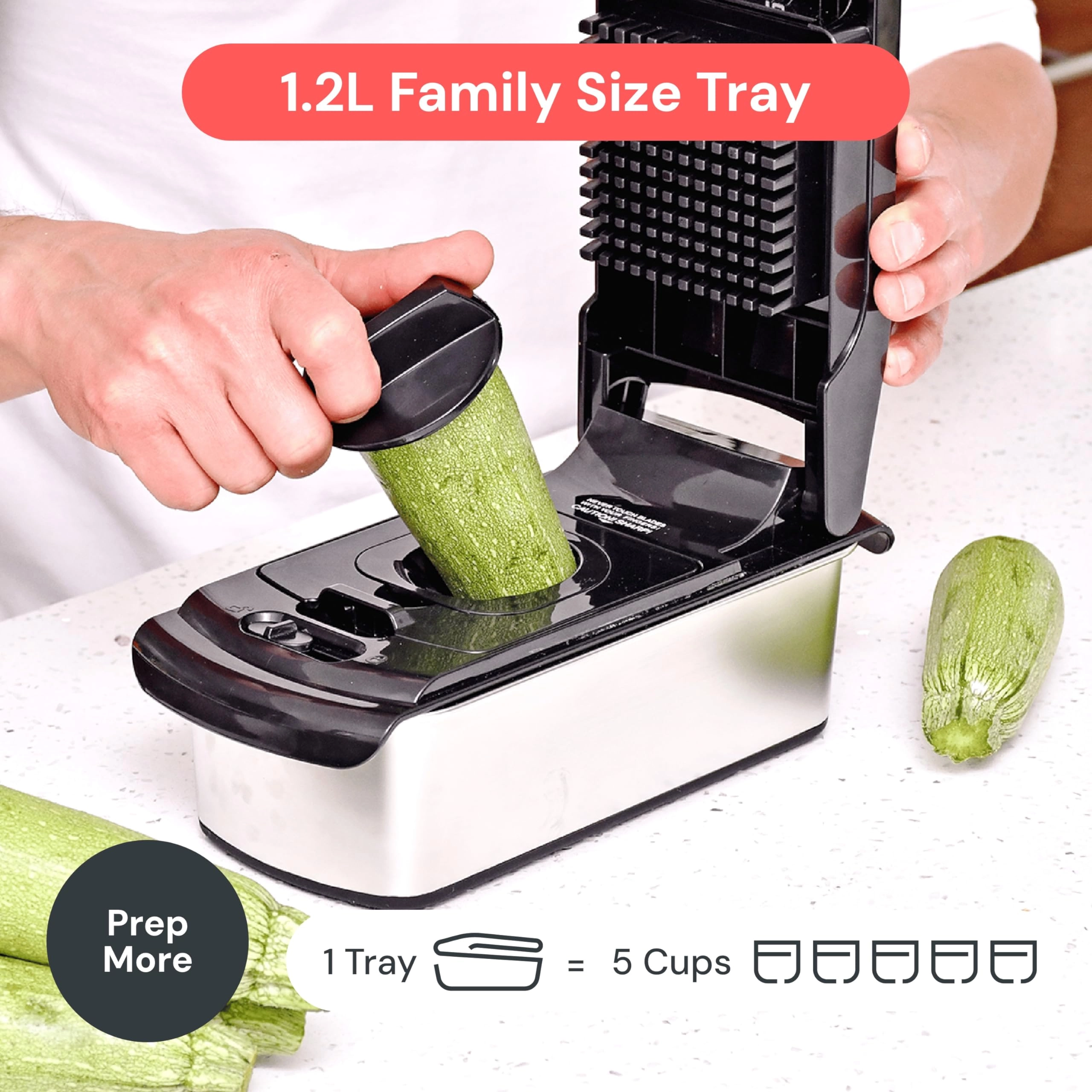 Vegetable Chopper and Mandoline Slicer - 5-cup
