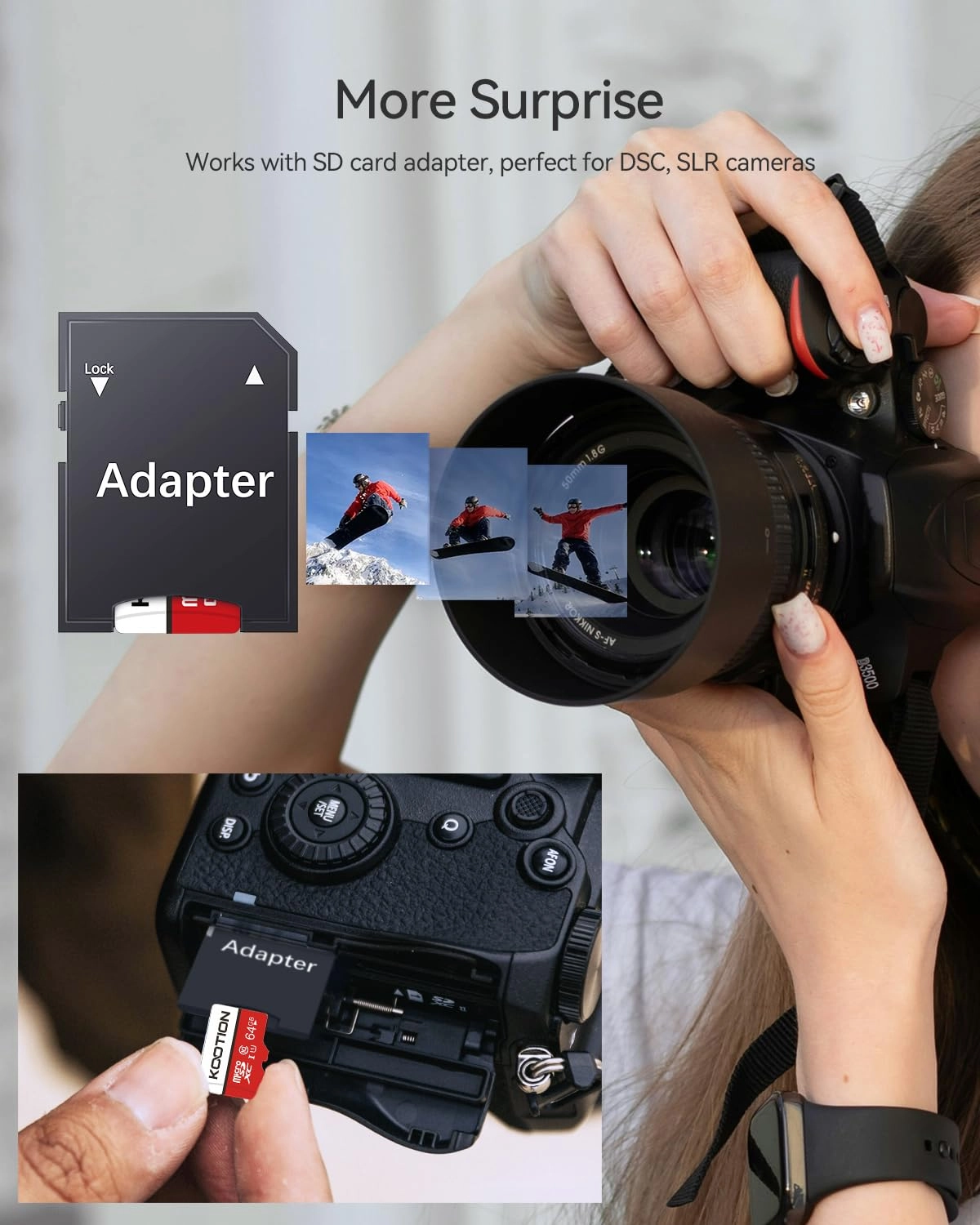 Micro SD Card - 64GB + Adapter