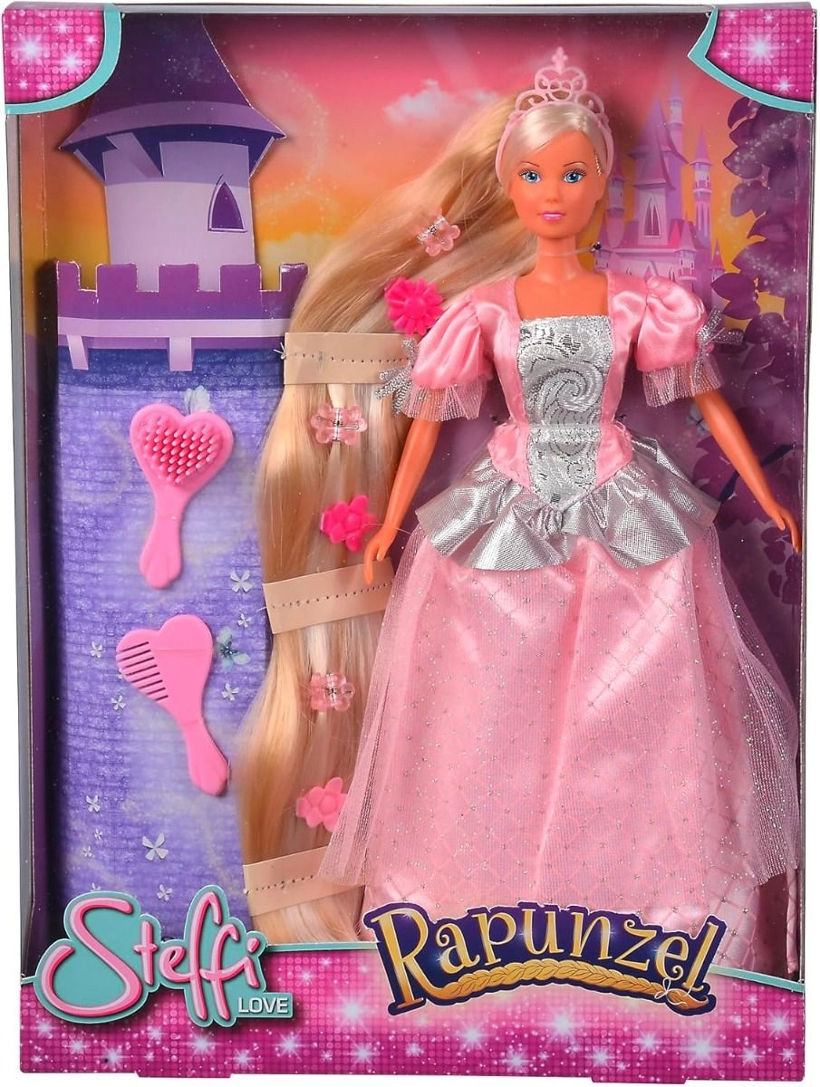 Rapunzel Fashion Doll - ultra long hair pink dresses Ages 3+