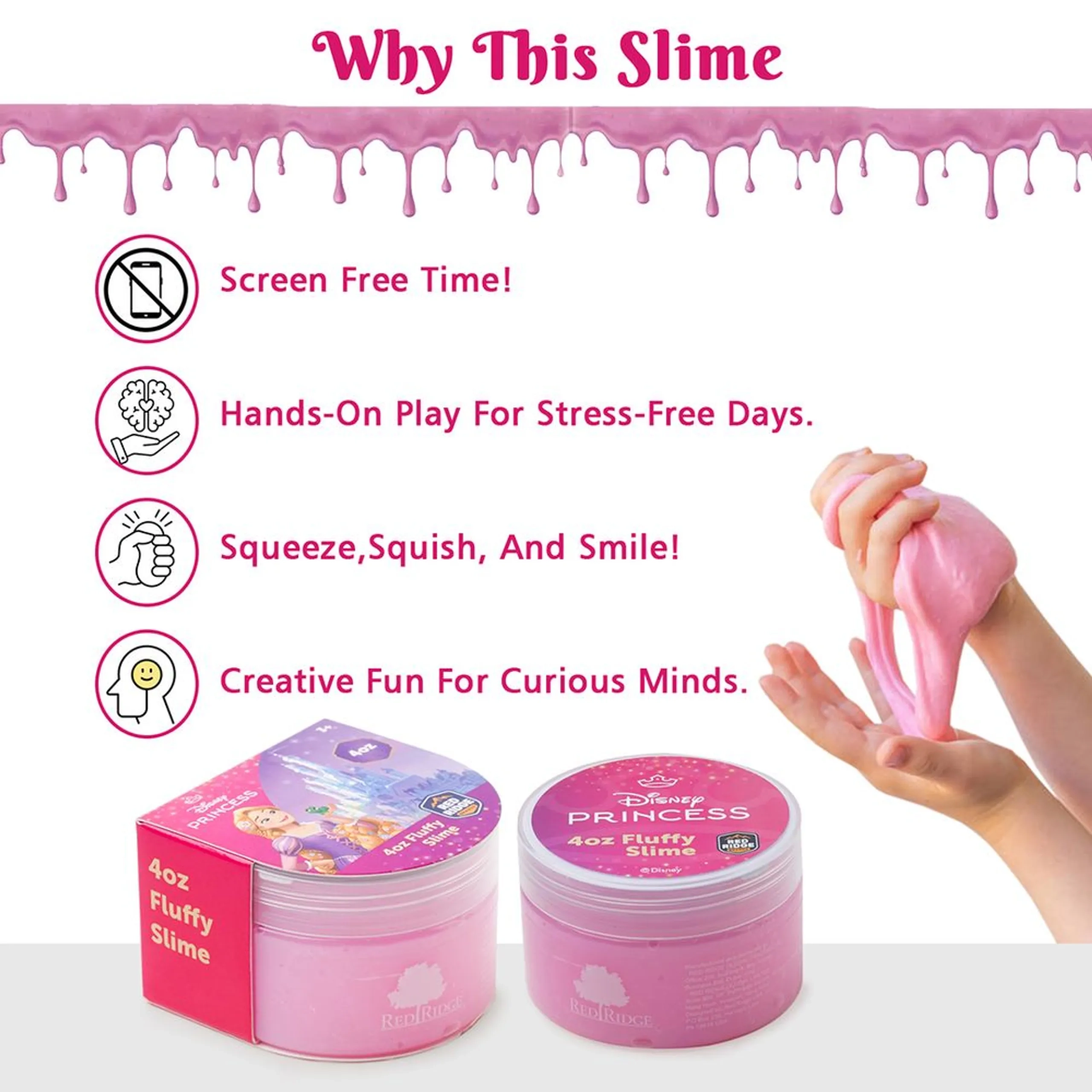 Disney Princess Fluffy Slime - Suitable for 3 years & above