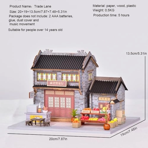 3D Wooden Puzzle Bookshelf Insert - Library of Books 1:24