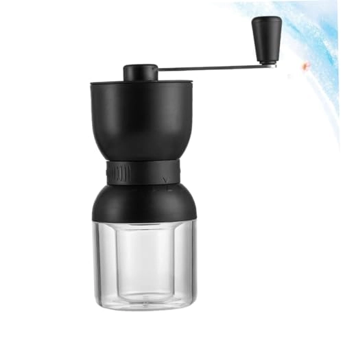 Setting Bean Grinding Hand Crank Coffee Machine - Black Ceramic Acrylic