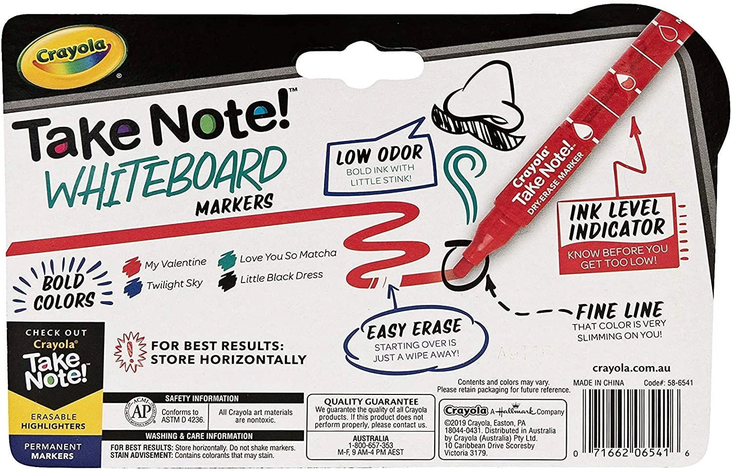 Take Note - Black Blue Red Green Fine line