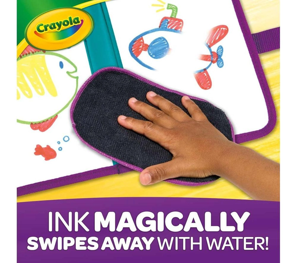 Color & Erase Reusable Travel Board - 4 Colour & Erase Washable Markers