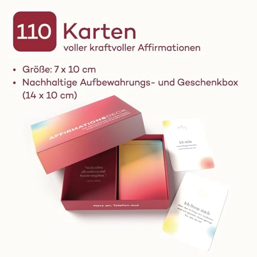 Affirmation Cards - 110 Affirmations Card Game (German)