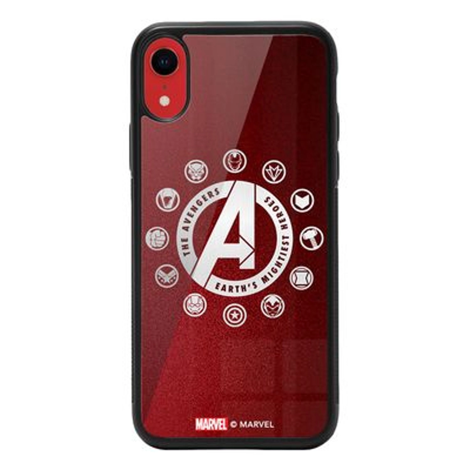 Wackylicious Avengers Character Logos Back Case for iPhone XR