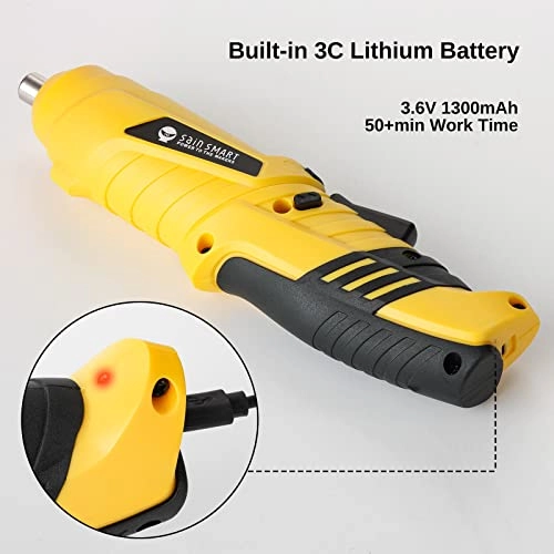 Cordless Electronic Screwdriver - 1300 Milliamp Hours