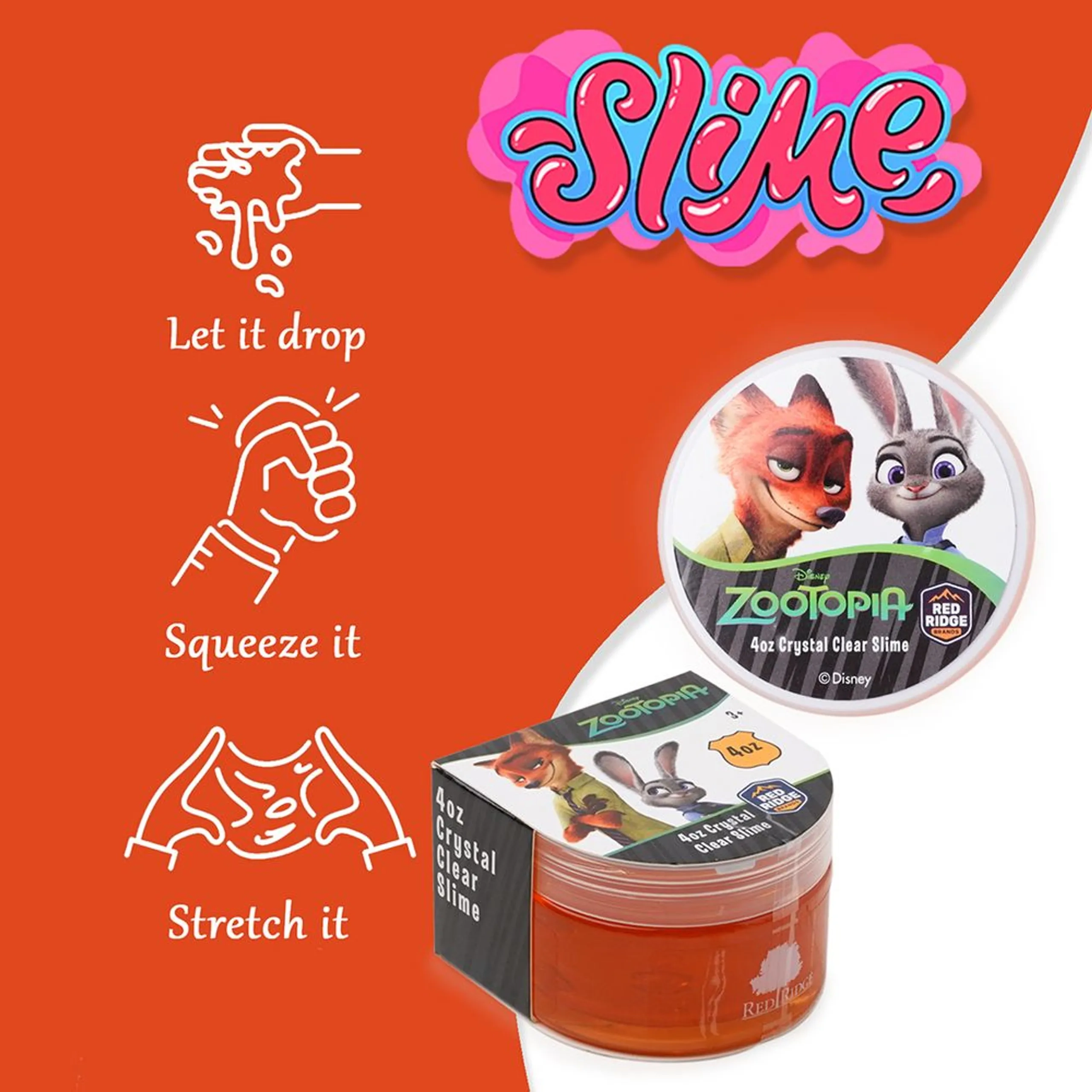 Zootopia Crystal Clear Slime - 3+ years