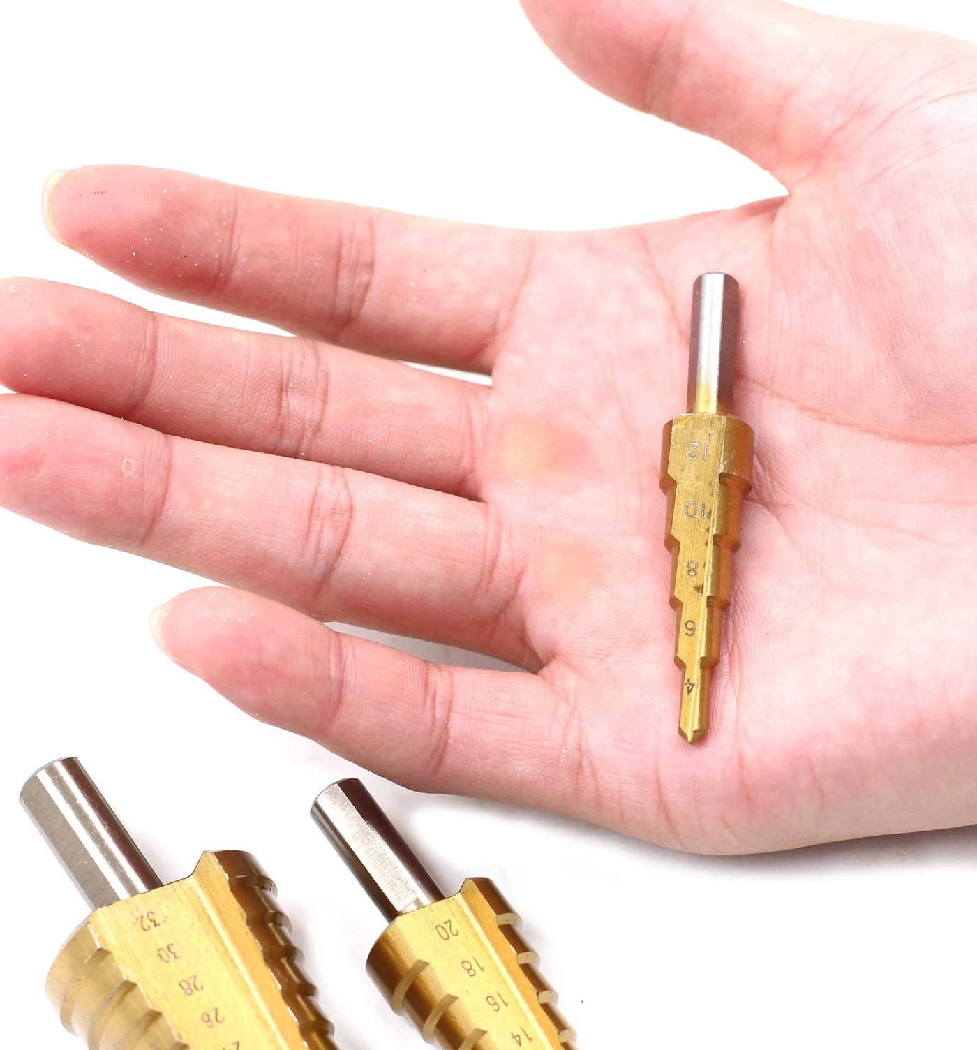 Step Drill Bit - HSS Titanium Coated 3 Pcs 4-12/20/32mm